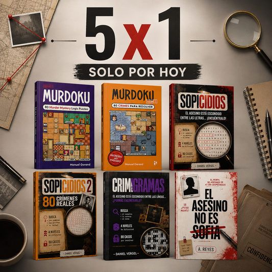 5X1 | El Asesino no es Sofía: El Enigma de los 47.700 Sospechosos + 2 Libros de Regalo